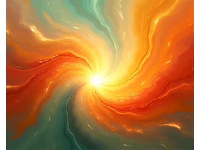 Vibrant, abstract representation of rising energy or vitality, using warm, glowing colors spreading outwards, symbolizing restored energy levels.