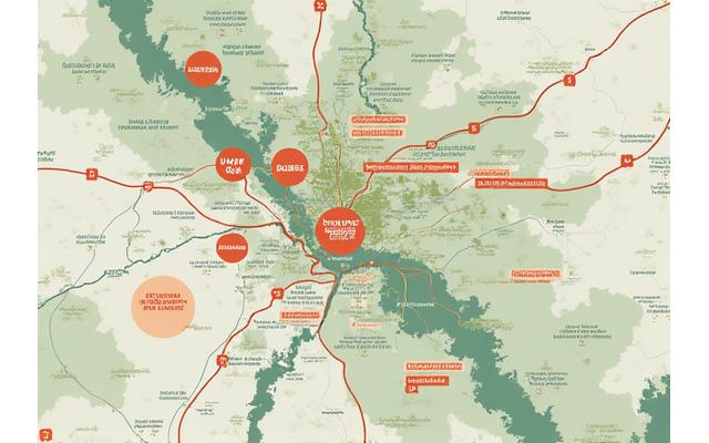 Map of Boulder highlighting local wellness centers and outdoor trails