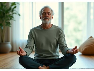 Mark enjoying a peaceful moment after practicing mindfulness
