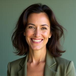 Portrait of Dr. Elara Vance, smiling confidently